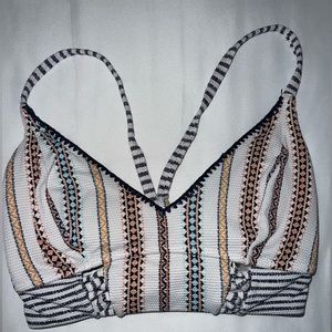 Jessica Simpson Striped Bikini Top Size Small